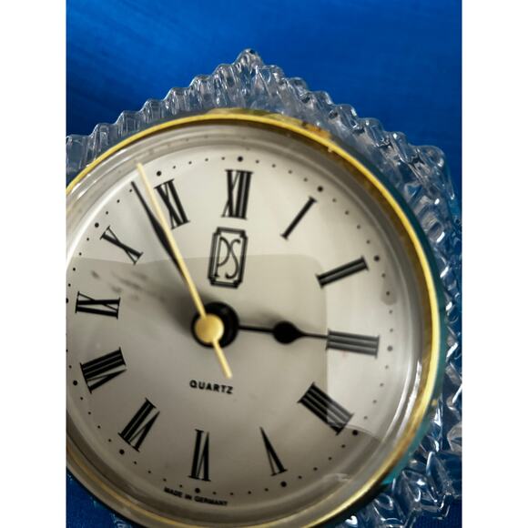 Vintage Paul Sebastian PS Clear Quartz Bavarian Hexagon Desk Clock - Picture 3 of 6